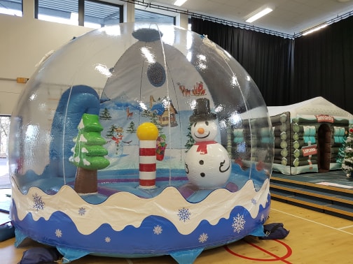Christmas snow globe and santa's grotto hire Darlington